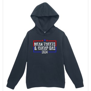 Mean Tweets And Cheap Gas Funny 2024 Pro Trump Urban Pullover Hoodie