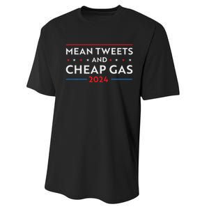 Mean Tweets And Cheap Gas Pro Trump Women Performance Sprint T-Shirt