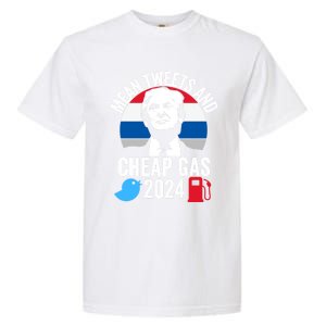 Mean Tweets And Cheap Gas 2024 Donald Trump For President Gift Garment-Dyed Heavyweight T-Shirt