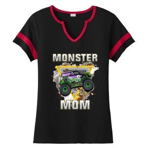 Monster Truck Are My Jam Monster Truck Mom Ladies Halftime Notch Neck Tee