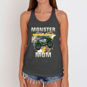 Monster Truck Are My Jam Monster Truck Mom Women's Knotted Racerback Tank