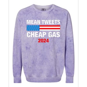 Mean Tweets And Cheap Gas 2024 Support Trump Election Colorblast Crewneck Sweatshirt