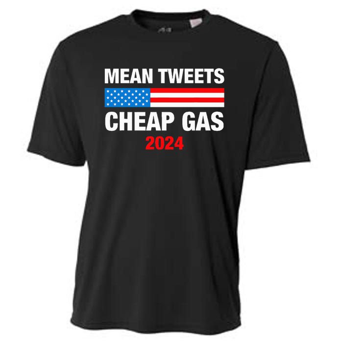 Mean Tweets And Cheap Gas 2024 Support Trump Election Cooling Performance Crew T-Shirt