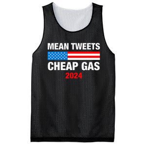 Mean Tweets And Cheap Gas 2024 Support Trump Election Mesh Reversible Basketball Jersey Tank