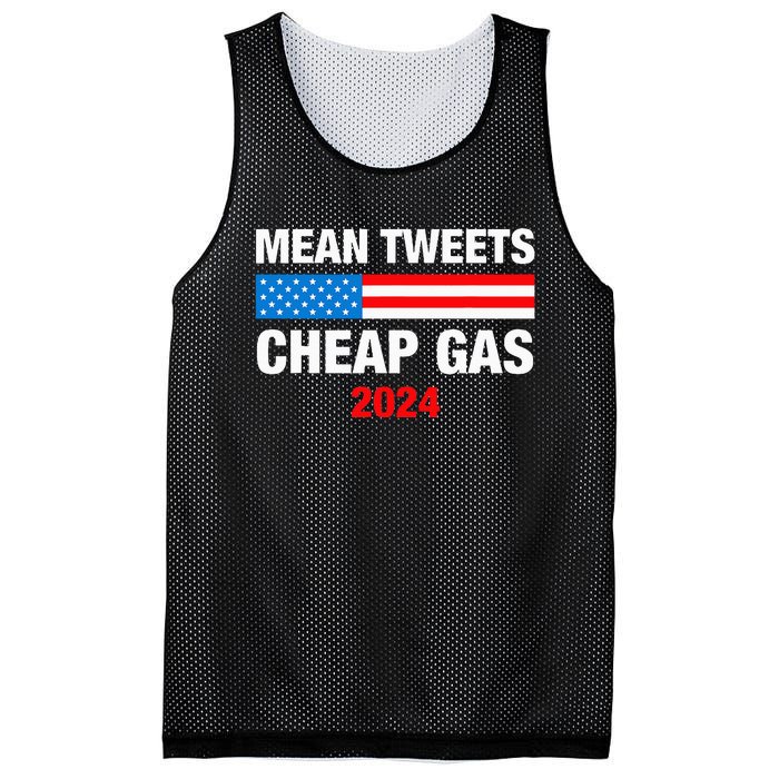 Mean Tweets And Cheap Gas 2024 Support Trump Election Mesh Reversible Basketball Jersey Tank