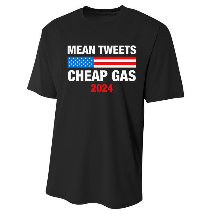 Mean Tweets And Cheap Gas 2024 Support Trump Election Performance Sprint T-Shirt