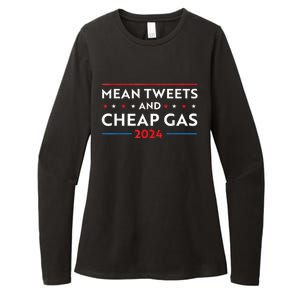 Mean Tweets And Cheap Gas Funny 2024 Pro Trump Womens CVC Long Sleeve Shirt