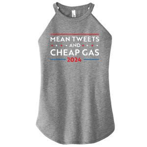 Mean Tweets And Cheap Gas Funny 2024 Pro Trump Women's Perfect Tri Rocker Tank