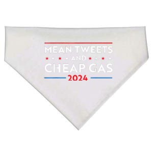 Mean Tweets And Cheap Gas Funny 2024 Pro Trump USA-Made Doggie Bandana