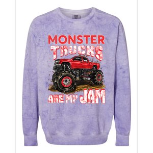 Monster Truck Are My Jam For Monster Truck Lovers Colorblast Crewneck Sweatshirt