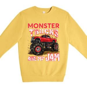 Monster Truck Are My Jam For Monster Truck Lovers Premium Crewneck Sweatshirt