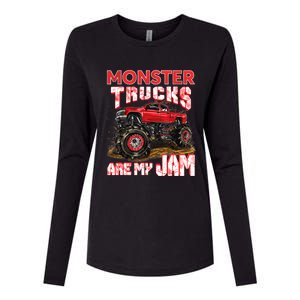 Monster Truck Are My Jam For Monster Truck Lovers Womens Cotton Relaxed Long Sleeve T-Shirt