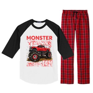 Monster Truck Are My Jam For Monster Truck Lovers Raglan Sleeve Pajama Set