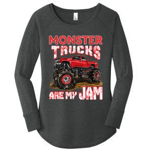 Monster Truck Are My Jam For Monster Truck Lovers Women's Perfect Tri Tunic Long Sleeve Shirt