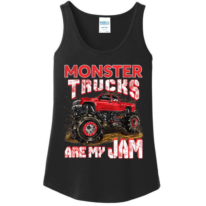 Monster Truck Are My Jam For Monster Truck Lovers Ladies Essential Tank