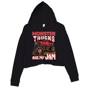 Monster Truck Are My Jam For Monster Truck Lovers Crop Fleece Hoodie