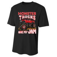 Monster Truck Are My Jam For Monster Truck Lovers Performance Sprint T-Shirt