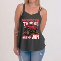 Monster Truck Are My Jam For Monster Truck Lovers Women's Strappy Tank