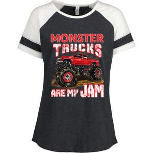 Monster Truck Are My Jam For Monster Truck Lovers Enza Ladies Jersey Colorblock Tee