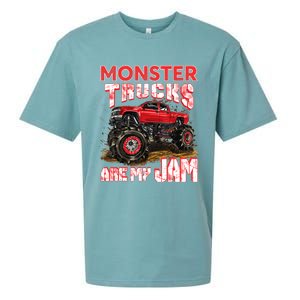 Monster Truck Are My Jam For Monster Truck Lovers Sueded Cloud Jersey T-Shirt