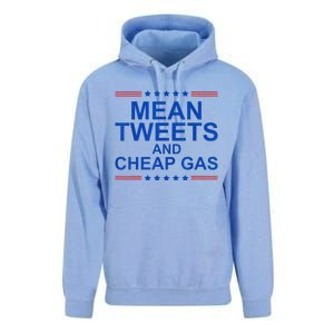 Mean Tweets And Cheap Gas Funny Trump 2024 Sarcasm Slogan Unisex Surf Hoodie