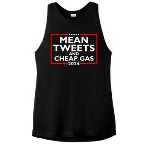 Mean Tweets And Cheap Gas Funny 2024 ProTrump Election Ladies PosiCharge Tri-Blend Wicking Tank