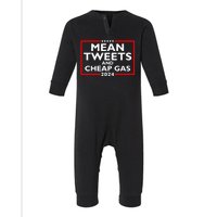 Mean Tweets And Cheap Gas Funny 2024 ProTrump Election Infant Fleece One Piece