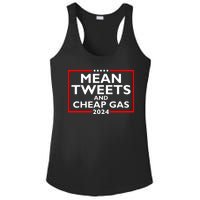 Mean Tweets And Cheap Gas Funny 2024 ProTrump Election Ladies PosiCharge Competitor Racerback Tank