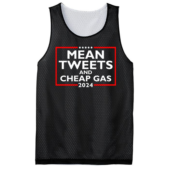 Mean Tweets And Cheap Gas Funny 2024 ProTrump Election Mesh Reversible Basketball Jersey Tank