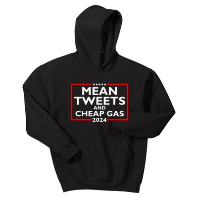 Mean Tweets And Cheap Gas Funny 2024 ProTrump Election Kids Hoodie