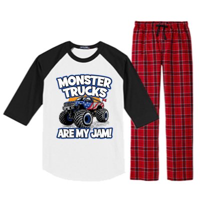 Monster Trucks Are My Jam Raglan Sleeve Pajama Set