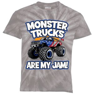 Monster Trucks Are My Jam Kids Tie-Dye T-Shirt