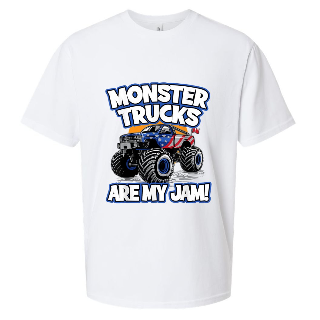 Monster Trucks Are My Jam Sueded Cloud Jersey T-Shirt
