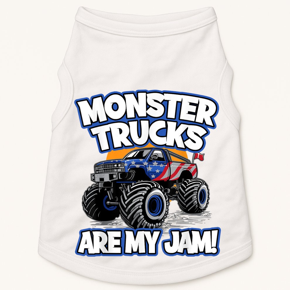 Monster Trucks Are My Jam Doggie Tank