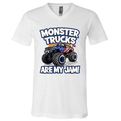 Monster Trucks Are My Jam V-Neck T-Shirt