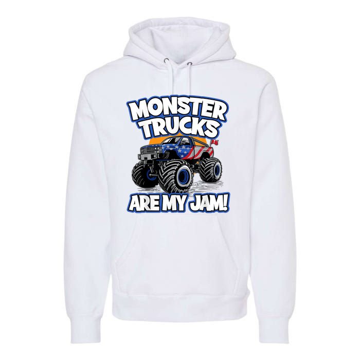 Monster Trucks Are My Jam Premium Hoodie