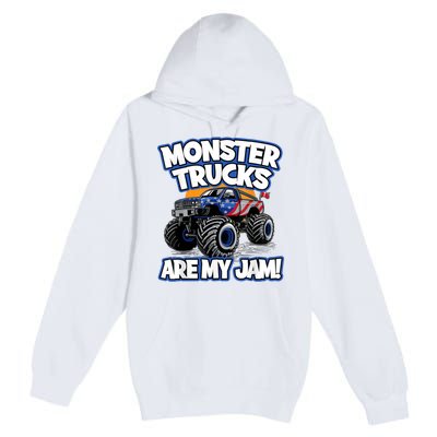 Monster Trucks Are My Jam Premium Pullover Hoodie