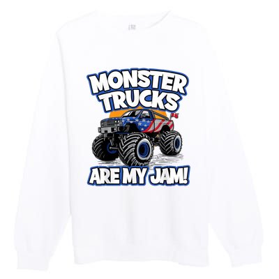 Monster Trucks Are My Jam Premium Crewneck Sweatshirt