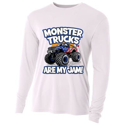 Monster Trucks Are My Jam Cooling Performance Long Sleeve Crew