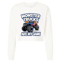 Monster Trucks Are My Jam Cropped Pullover Crew