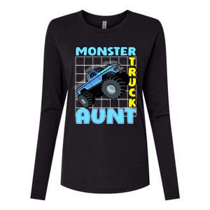 Monster Truck Aunt Monster Truck Family Fans Meaningful Gift Womens Cotton Relaxed Long Sleeve T-Shirt