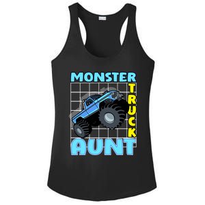 Monster Truck Aunt Monster Truck Family Fans Meaningful Gift Ladies PosiCharge Competitor Racerback Tank