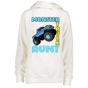 Monster Truck Aunt Monster Truck Family Fans Meaningful Gift Womens Funnel Neck Pullover Hood