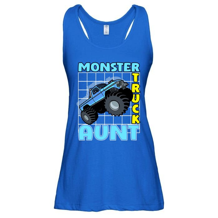 Monster Truck Aunt Monster Truck Family Fans Meaningful Gift Ladies Essential Flowy Tank