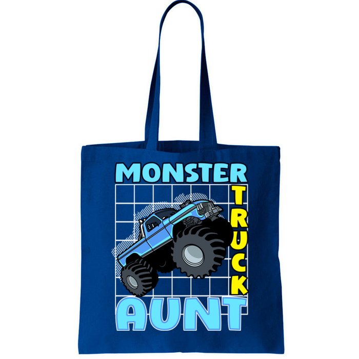 Monster Truck Aunt Monster Truck Family Fans Meaningful Gift Tote Bag