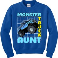 Monster Truck Aunt Monster Truck Family Fans Meaningful Gift Kids Sweatshirt