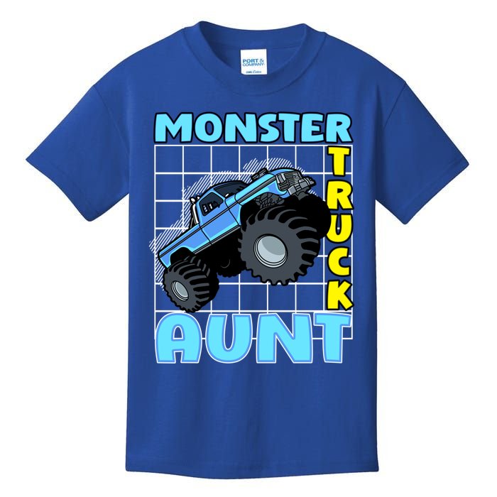 Monster Truck Aunt Monster Truck Family Fans Meaningful Gift Kids T-Shirt