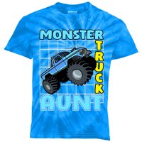 Monster Truck Aunt Monster Truck Family Fans Meaningful Gift Kids Tie-Dye T-Shirt