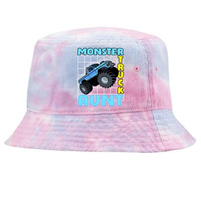 Monster Truck Aunt Monster Truck Family Fans Meaningful Gift Tie-Dyed Bucket Hat