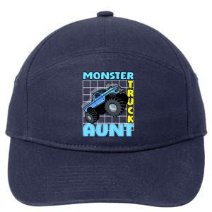 Monster Truck Aunt Monster Truck Family Fans Meaningful Gift 7-Panel Snapback Hat